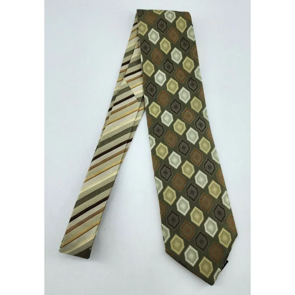 Roberto Villini Couture Reversible Double Sided Designer‎ Neck Tie 100% Silk